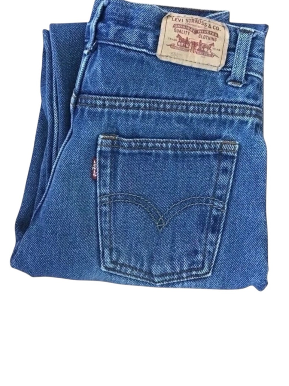 Levis 550 jeans Kids relaxed fit size 8 INFANT unisex 100% cotton blue denim